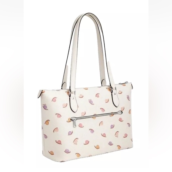 New Coach CV268 Gallery Tote Bag with Snail Print Chalk multi - Picture 3 of 5